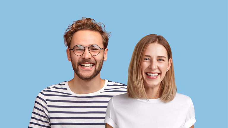 307 Junge Frau 308 Junger Mann Transparent